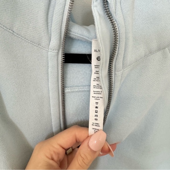 LULULEMON FULL ZIP SCUBA OVERSIZED - Powder Blue - SZ XL/XXL - Picture 3 of 4